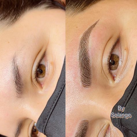 Microblading Eyebrows Brunette, Micro Bladed Brows, Eyebrows Tattoo Microblading, Micro Bladed Eyebrows, Brow Tinting Before And After, Microblading Eyebrows Shape, Micro Blading Eyebrows, Microblading Eyebrows Before And After, Natural Microblading Eyebrows