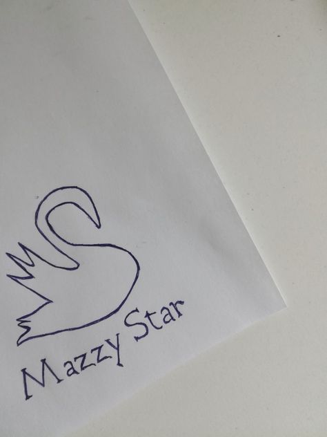 Mazzy Star Tattoo Ideas, Among My Swan Tattoo, Mazzy Star Swan Tattoo, Mazzy Star Logo, Mazzy Star Swan, Slowdive Tattoo, Mazzy Star Tattoo, Mazzy Star Among My Swan, Among My Swan