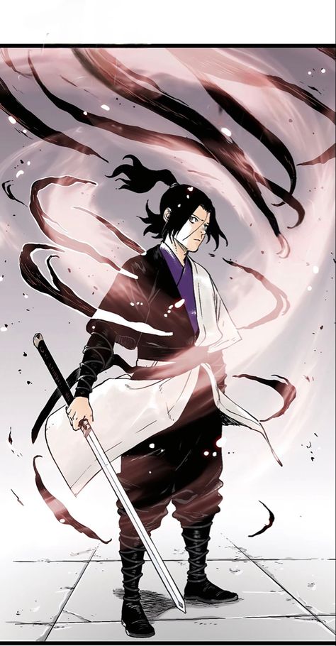 Manga Swordsman, Manhwa Swordsman, One Armed Swordsman, Black Haired Swordsman Art, Seven Ninja Swordsmen Of The Mist, Angel Hierarchy, Outfit Design, Manhwa Manga, Light Novel