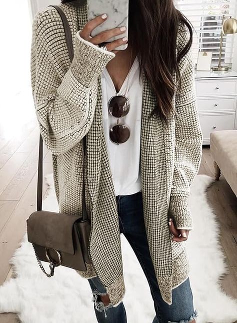 Lisa Fischer, Knit Sweater Coat, Cardigan Oversized, Plaid Cardigan, Long Knit Cardigan, Duster Cardigan, Collar Cardigan, Cardigan Long, Long Knit