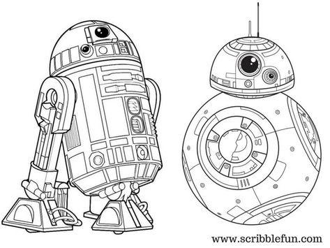 R2d2 And Bb8, Star Wars Coloring Sheet, Star Wars Coloring Pages, Star Wars Logos, Star Wars Coloring Book, Bb8 Star Wars, Star Wars Coloring, Lego Coloring, Ren Star Wars