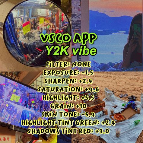 Y2k Vsco Filter, Y2k Filter, Film Moodboard, Edit Vsco, Preset Filter, Vsco Effects, Vsco App, Vsco Presets, Vsco Filters