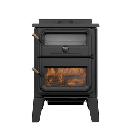 Drolet Bistro Wood Burning Cookstove DB04815 l Fire Pit Surplus Wood Burning Cook Stove, Oven Design, Cast Iron Legs, Wood Stove Cooking, Ceramic Fiber, Cooking Stove, Stainless Steel Oven, Cooking Temperatures, Pellet Stove