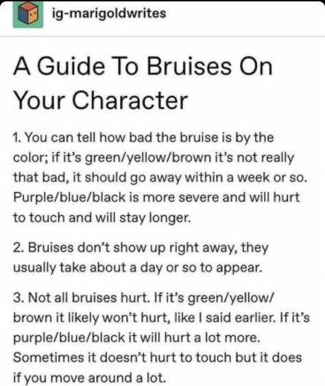 Writing Injuries Tips, How To Write Injuries, Writing Injuries, Character Writing, Story Tips, Writing Stories, Writing Inspiration Tips, Writing Plot, Story Writing Prompts