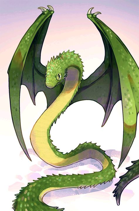 Winged Snake, Flying Snake, Snake Monster, Winged Serpent, Flying Monsters, Snake Dragon, Monster Artwork, Snake Drawing, Animal Illustration Art