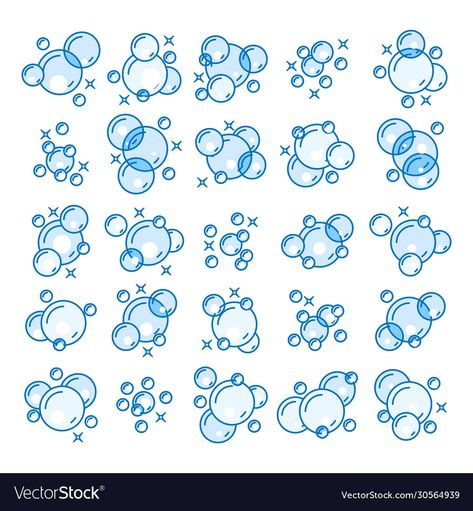 Simple Bubble Drawing, Bubble Doodles Circles, Soap Bubbles Illustration, Bubble Design Graphics, Bubble Drawing Doodles, Bubbles Drawing Easy, Soap Doodle, Bubbles Logo Design, Doodle Bubbles