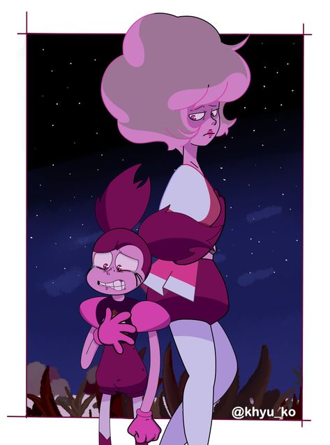 Spinel And Pink Diamond, Pink Diamond And Spinel, Spinel Fanart, Pink Diamond Steven Universe, Steven Universe Movie, Galaxy Photos, Steven Universe Comic, Animatronic Fnaf, Steven Universe Gem