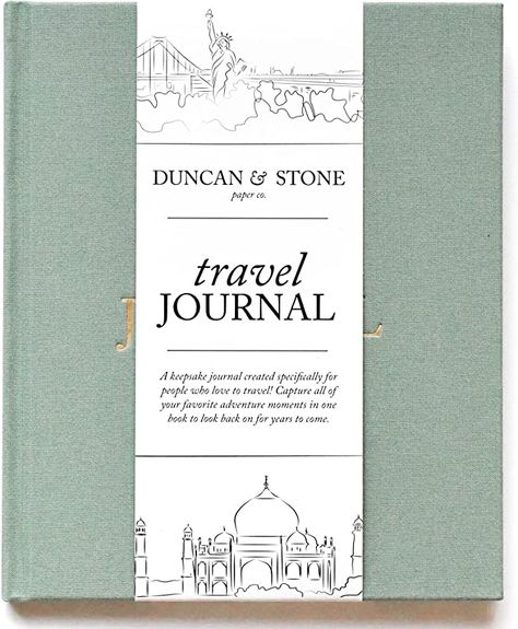 Travel Journal by Duncan & Stone - Sage Green | Travel Planner for Best Friend Gift | Vacation Scrapbook and Photo Album | Congratulations Present for College Graduation or Wedding | Adventure Book for Couples or Boyfriend | World Trip Notebook for Women or Men Traveler #traveljournal #travel #travelneeds #travelgifts #vacation #cruise #worldtrip Graduation Journal, Best Travel Journals, Anniversary Journal, Adventure Journal, Bucket List Journal, World Trip, Travel Notebook, Vacation Scrapbook, Keepsake Journal