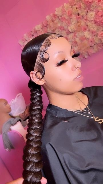 Middle Part Zig Zag Ponytail, Ponytail Braid Middle Part, Middle Part One Braid Ponytail, Middle Part Sleek Braided Ponytail, Low Middle Part Braided Ponytail, Slick Back Braided Ponytail Weave Middle Part, Braided Ponytail Hairstyles Middle Part, Middle Braid Ponytail, Middle Part Slick Back Braided Ponytail