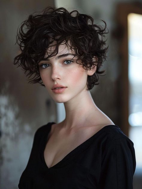 Stunning Curly Pixie Haircuts to Elevate Your Look Curly Pixie Grow Out, Curly Asian Hair, Textured Curls, Pixie Cut Curly Hair, Modern Pixie, Short Curly Hairstyles For Women, Curly Pixie Hairstyles, Shoulder Length Curly Hair, Curly Pixie Haircuts