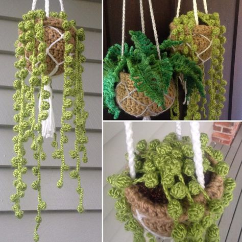 Crocheting Tips, Crochet Succulent, String Of Pearls Plant, Crochet Plant Hanger, Crochet Garden, Crochet Cactus, Crochet Decrease, Pola Amigurumi, Crochet Plant