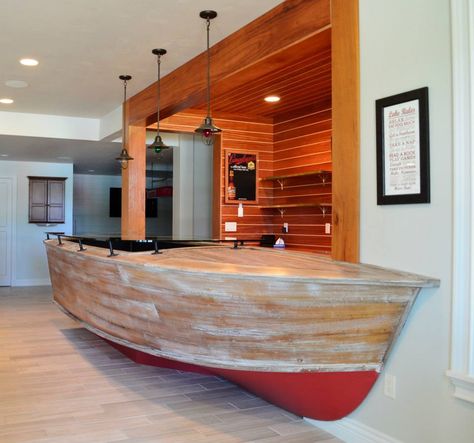 Boat Bar Design, Boat Dock Bar Ideas, Boat Bar Ideas, Kitchen Island Shapes, East Coast House, Boathouse Design, Beach Cabanas, Boat Furniture, Boat Bar