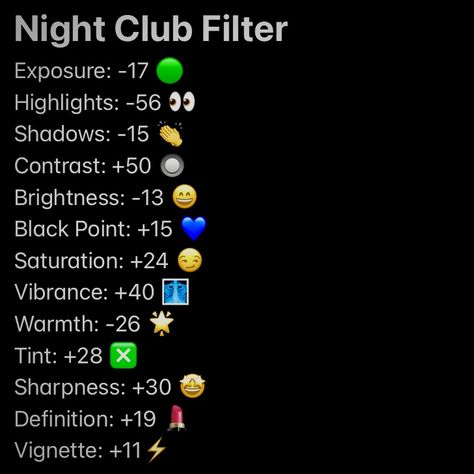 How To Edit Night Photos, Ios Filter, Night Filter, Photo Hacks, Photography Filters, Photo Edits, Party Rock, Simple Photo, Blackest Night