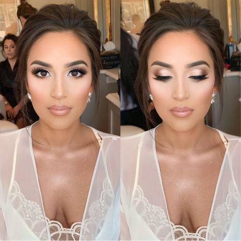 Engagement Photo Makeup, Glam Bride Makeup, Angel Makeup, Wedding Eye Makeup, Glam Wedding Makeup, Glam Bride, Wedding Makeup For Brown Eyes, Wedding Instagram, Bridesmaid Hair Makeup