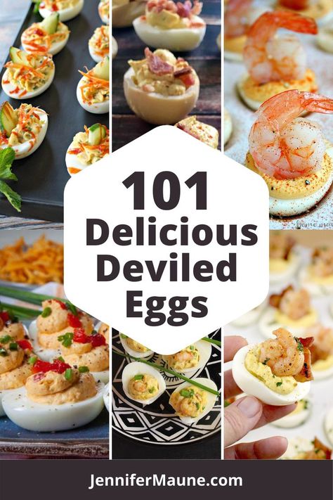 I'm sharing 101 delicious recipes for everyone's favorite appetizer.. deviled eggs! From shrimp topped to bacon topped, buffalo chicken to spicy versions and everything in between you're bound to find a new favorite here! deviled eggs. deviled eggs recipe best. deviled eggs recipe. deviled eggs recipe best easy. deviled eggs with bacon. deviled eggs no mayo. Deviled Eggs Recipe Best Easy, Deviled Eggs No Mayo, Best Deviled Eggs Recipe, Chicken Deviled Eggs, Deviled Eggs Recipe Best, Deviled Egg Recipes, Deviled Eggs With Bacon, Easy Deviled Eggs, Shrimp Deviled Eggs