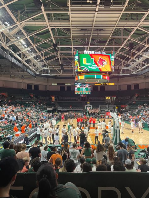 University Of Miami Basketball, Umiami College, U Of Miami, Class Fits, Miami Basketball, Dream University, Dream Collage, Miami University, College Motivation