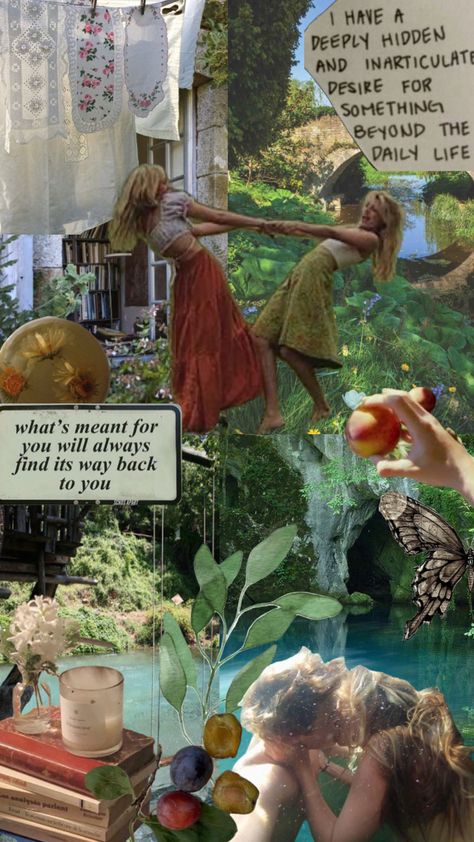 #nature #aesthetic #green #garden Nature Hippie Aesthetic, Nature Vision Board, Nature Aesthetic Collage, Garden Aesthetic Wallpaper, Nature Aesthetic Green, Hippie Mood Board, Green Witch Aesthetic, Beautiful Things In Life, Hippie Aesthetic