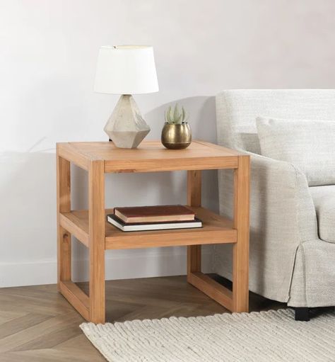 Modica Solid Wood End Table with Storage Living Room Table Sets, End Table With Storage, Wood End Table, Square Top, Transitional Modern, End Table Sets, Classic Home, Wood End Tables, Living Room End Tables