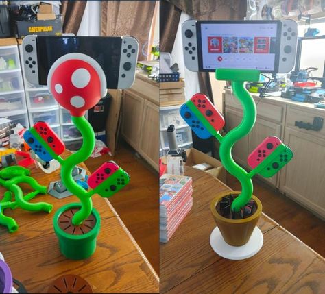 Mario Piranha Plant Nintendo Switch Charger Stand Nintendo Switch Wall Mount, Mario Piranha Plant, Switch Stand, Piranha Plant, Unique Gift Guide, Switch Accessories, Nintendo Switch Accessories, College Student Gifts, Stem Steam