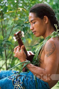 Stock Photo #4292-52890, Samoan man playing a guitar, Samoa Exotic Men, Samoan People, Samoan Men, Polynesian People, Playing A Guitar, Polynesian Men, Hawaiian Men, Polynesian Culture, North And South