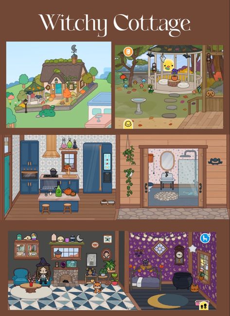 Toca World Design Avatar House, Toca Life World Aesthetic Pfp, Room Ideas Dark, Witchy Cottage, Toca World, Witchy House, Plush Jacket, Free House Design, Crimson Peak