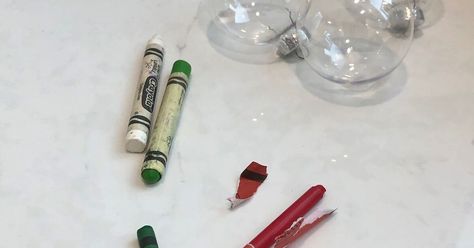 How to Make Melted Crayon Christmas Ornaments DIY | Hometalk Crayon Ornaments, Kids Christmas Craft, Christmas Yarn Wreaths, Clear Christmas Ornaments, Easy Christmas Wreaths, Primary Colours, Unique Christmas Ornaments, Unicorn Colors, Glitter Decor