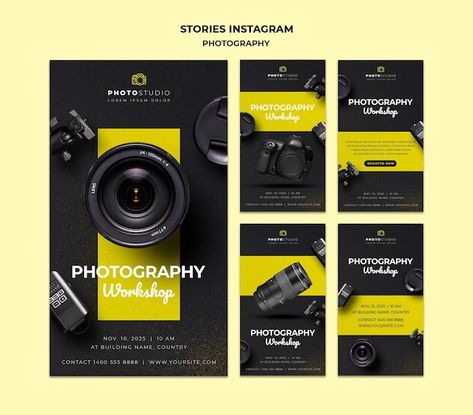 Photography Workshop Poster, Ad Photography, Social Media Marketing Instagram, Social Media Advertising Design, Social Media Photography, Camera Art, Flyer Printing, Photography Workshop, Camera Digital