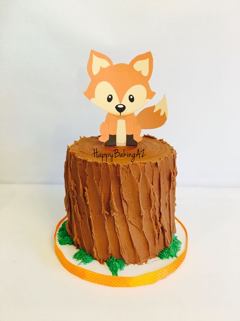 Woodland theme fox smash cake #HappyBakingAZ #CustomCakesAZ #WoodlandFoxCake #FoxSmashCake Fox Smash Cake, Forest Cakes, Fox Cake, Baby First Birthday Themes, Boys First Birthday Party Ideas, Mini Tortillas, Forest Cake, First Birthday Themes, Monthly Milestone