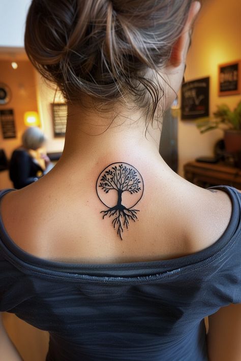 Tree Of Life Tattoo Sternum, Anam Cara Tattoo Symbols, Celtic Tree Of Life Tattoo Feminine, Tree Of Life Tattoo For Women, Tree Of Life Back Tattoo, Life Tree Tattoo, Symbolic Tattoos For Women, Tree Of Life Tattoo Ideas, Tree Of Life Tattoo Feminine