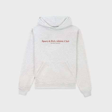 Sporty & Rich on Instagram: “Athletic Club Hoodie in Heather Grey ❤️” Sporty And Rich Tracksuit, Luxury Oversized Sporty Hoodie, Sporty And Rich Shirt, Sporty And Rich Hoodie, Sporty & Rich, Athletic Clubs, Sporty And Rich, Dream Wardrobe, Heathers