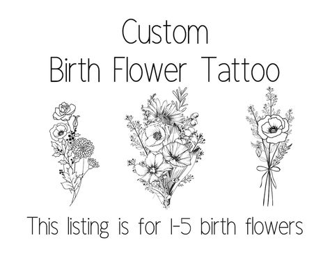 This Tattooing item by RustedBucketPrints has 3608 favorites from Etsy shoppers. Ships from United States. Listed on 11 Jan, 2023 Birth Flower Bouquet Tattoo, Flower Bouquet Tattoo, December Birth Flower, Birth Flower Bouquet, May Birth Flowers, Bouquet Tattoo, Birth Flower Tattoos, Line Art Tattoos, Design Line