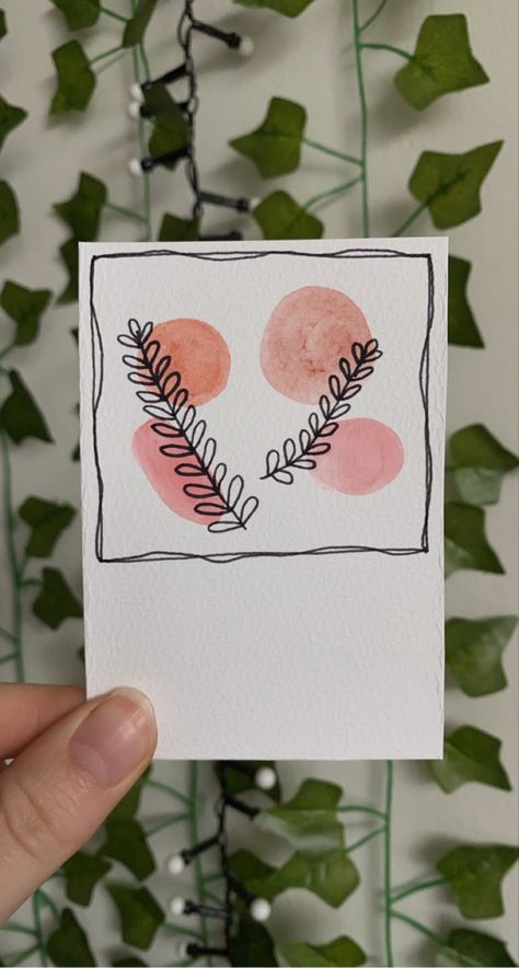 Polaroid, drawing, watercolour, boho, bohemian, aesthetic Polaroid Picture Drawing, Aesthetic Easy Drawings, Poloroid Pictures Ideas, Polaroid Drawing, Handmade Bookmarks Diy, Picture Drawing, Polaroid Picture, Bond Paper Design, Paper Art Design