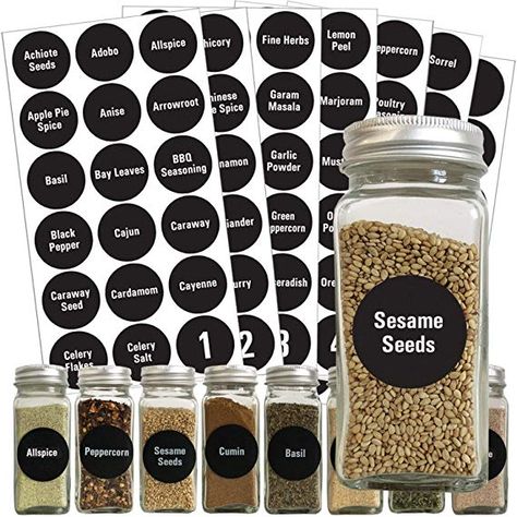 Chalkboard Pantry Labels, Spice Names, Magnetic Spice Tins, Pantry Organization Labels, Spice Jar Storage, Stickers Kitchen, Chalkboard Stickers, Spice Jar Labels, Kitchen Labels