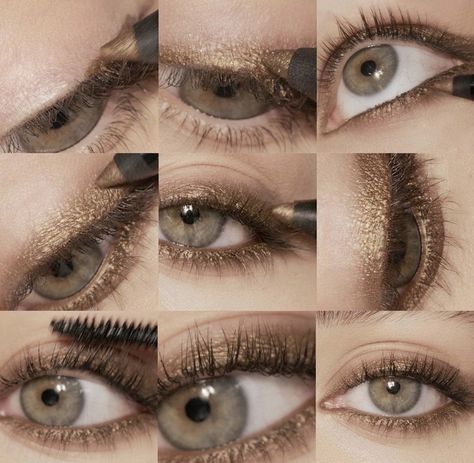 Bronze Eyeliner, Kajal Liner, Victoria Beckham Beauty, Bronze Eye Makeup, Skin Tone Makeup, Special Occasion Makeup, Kajal Eyeliner, Eyes Lips Face, Edgy Makeup