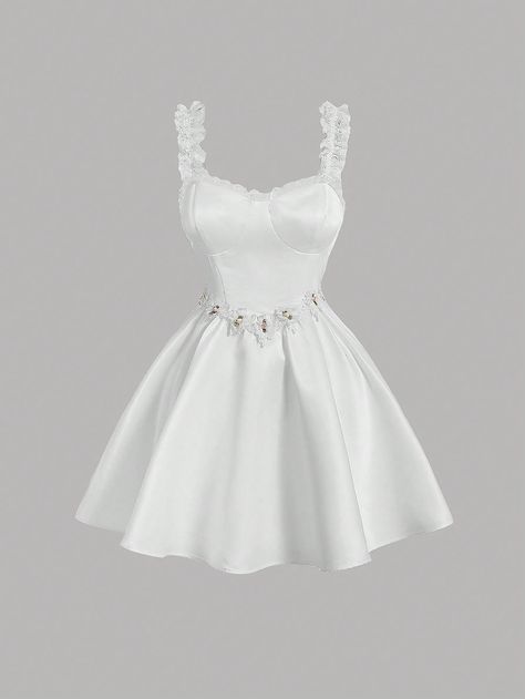 SHEIN MOD Appliques Detail Bustier DressI discovered amazing products on SHEIN.com, come check them out! Love Island Outfits, Issa Vibe, Cute Dress Outfits, Bustier Dress, Cute Summer Dresses, White Outfits, My Closet, Fashion Online Shop, Pretty Dresses