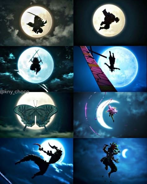 Demon Slayer Moon Scene, Nezuko X Hantengu, Kny Wallpapers, Demon Slayer Character, Démon Slayer Genya, Luna Moon, Demon King Anime, Anime Crafts, Anime Meme