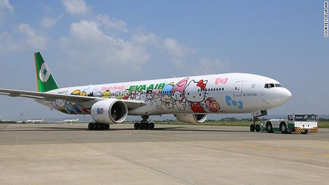 EVA Air introduces special flight to nowhere on a Hello Kitty plane Emirates Flights, Accident Prone, Eva Air, National Airlines, Hello Kitty Images, Boeing 777, Air France, Little Twin Stars, Travel News