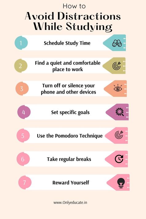 study tips and trick Different Ways To Study, Schedule Study, Ways To Study, Study Strategies, Exam Study Tips, Avoid Distractions, Pomodoro Technique, Study Schedule, Learning Style