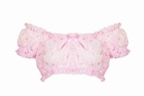 Kawaii Crop Top, Chica Punk, Peasant Crop Top, Rouched Top, Pink Pixie, Chiffon Crop Top, Floral Chiffon Top, Sugar Lace, Pixie Crop