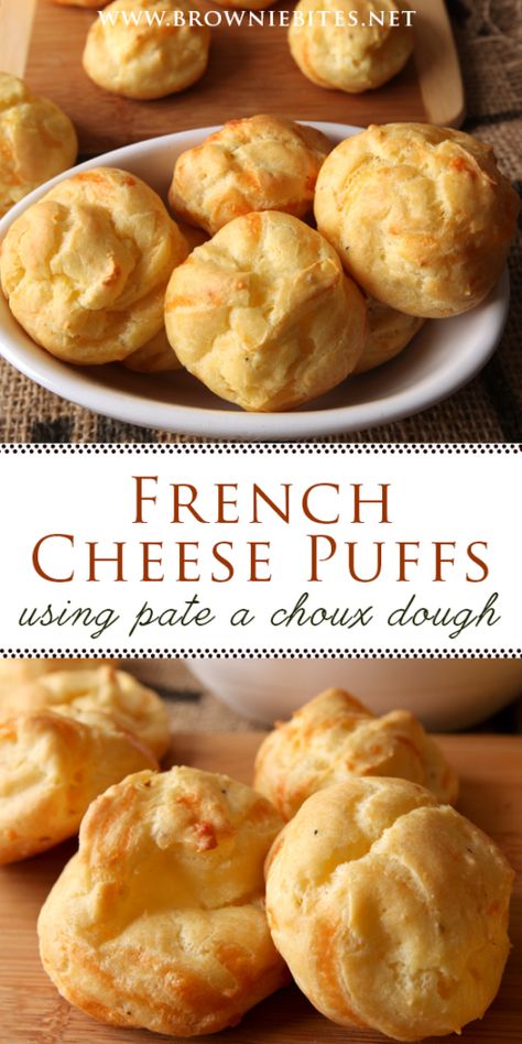 French Cheese Puffs, Gougeres Recipe, Cheese Puffs Recipe, Choux Dough, Cottage Bakery, French Dinner, Cheese Puff, Cheese Pastry, Cake Mini