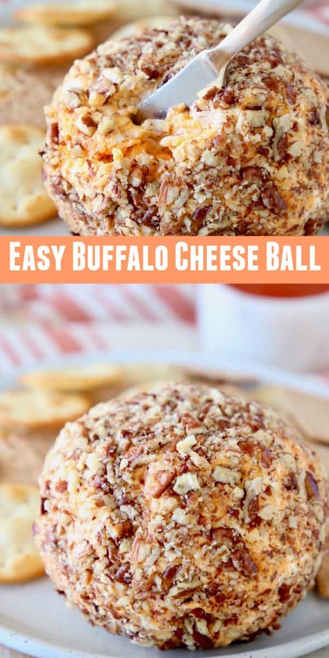 Cream Cheese Balls Recipe, Costco Chicken Bake, Cheese Ball Recipes Easy, Cheddar Cheese Ball, Cheddar Recipes, Cream Cheese Ball, Cheese Ball Recipes, Savory Appetizer, Buffalo Sauce