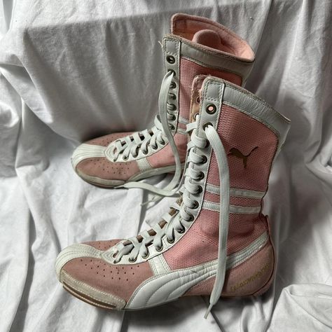 Puma Boots, Wrestling Boots, Hip Hop Street Style, Vintage Boxing, Adidas Boots, Boxing Boots, Boxing Shoes, 1st Dibs, Kicks Shoes