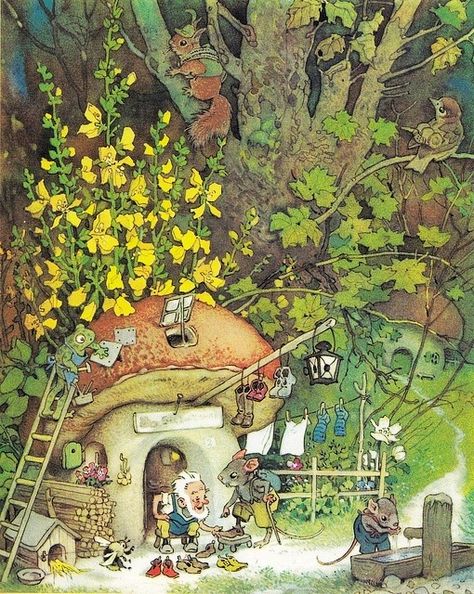 . Fritz Baumgarten, Illustration Kunst, Decoration Restaurant, Storybook Art, Marjolein Bastin, Elves And Fairies, House Sketch, Fairytale Art, Mushroom Art