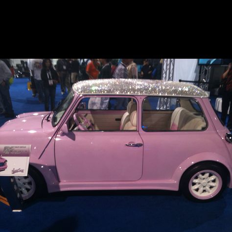 Sparkle roof on a pink car! I'm in love! Pink Glitter Car Wrap, Quince Games, Glitter Car Wrap, Interior Car Design, Car Design Ideas, Pink Mini Coopers, Disney Party Diy, Cars For Girls, Lamborghini Pictures