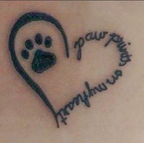 ‘paw prints on my heart’ | Tattoo Pet Memorial Tattoo, Pawprint Tattoo, Dog Memorial Tattoos, Tattoo Dog, Rose Tattoos For Women, Paw Tattoo, Tattoos Geometric, Memorial Tattoo, Memorial Tattoos