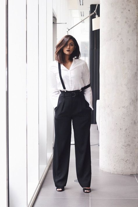 Outfits With Suspenders, Dandy Look, 40s Mode, Suspenders Outfit, Stil Masculin, Suspenders For Women, Chique Outfits, Suspender Pants, Androgynous Fashion