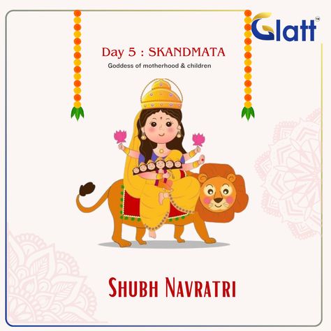 Day 5 of Navratri: Worship Goddess Skandamata, the epitome of motherly love and protection. #goddessworship #sjharadnavratri2023 #glatt #glattlife #glattpharma #motherlycare #protection Goddess Skandamata, Navratri Goddess, Motherly Love, Worship, Quick Saves