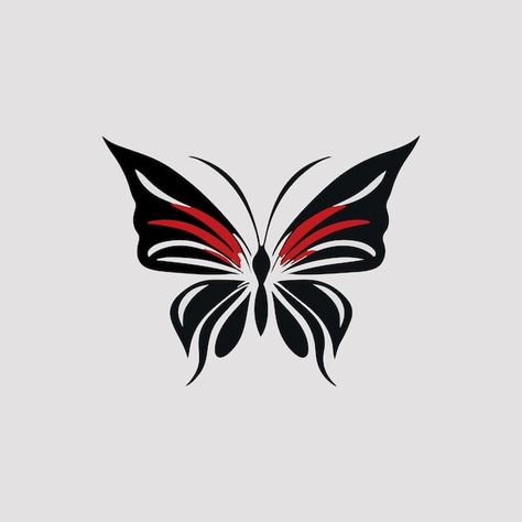 Simple Doodles Butterfly, Black And Red Butterfly Tattoo, Red And Black Butterfly Tattoo, Small Simple Doodles, Black Butterfly Tattoo, Small Butterfly Tattoo, Lavender Butterfly, Butterfly Svg, Butterfly Logo