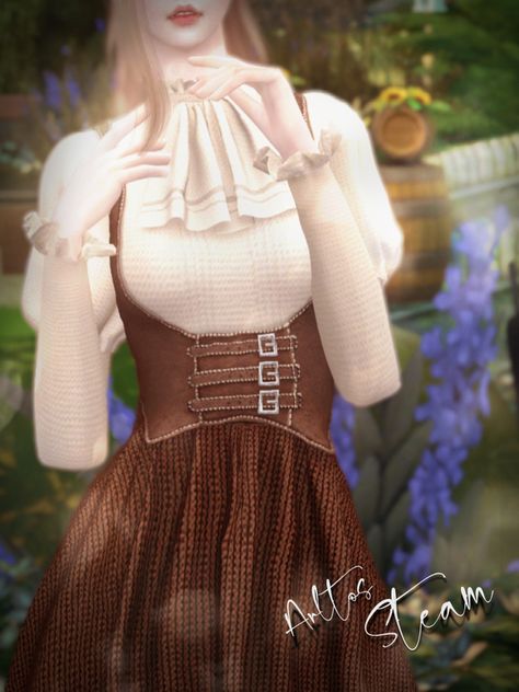 Steam dress | Arltos on Patreon Victorian Clothing Women, Sims 4 Cc Eyes, Sims 4 Anime, Cc Mods, Sims 4 Cc Shoes, Steampunk Dress, The Sims 4 Packs, Sims 4 Game Mods, Sims 4 Dresses