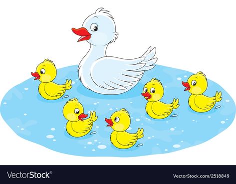 Duck Swimming, Duck And Ducklings, Pool Art, White Duck, Ducks, Swimming, Pool, Yellow, White